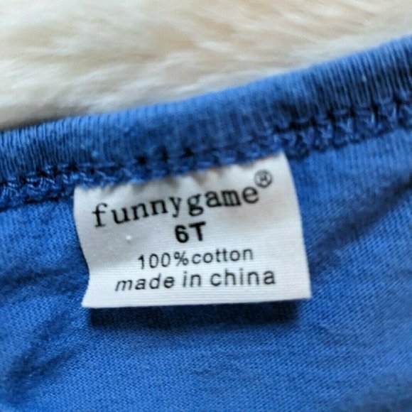 Funny Game Yellow Cars on Blue T-shirt 6T - Picture 3 of 3